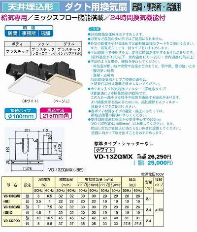 三菱 ダクト用換気扇 VD-18Zxp12z Yahoo!フリマ（旧）+urbandrive.co.ke