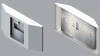 MOYU-11W23：誘導灯リニューアルプレート　C級壁直付用　蛍光灯器具（3：1）廊下