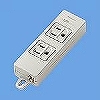 OAタップ(接地15A形)(2コ口・グレー)(マグネット付)・適用コード3心ビニルキャブタイヤ丸形コード(VCTF)2.0mm2