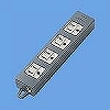 OAタップ(接地15A形)(4コ口・ブラック)マグネット付) ・適用コード3心ビニルキャブタイヤ丸形コード(VCTF)2.0mm2