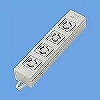 OAタップ(接地15A引掛形)(4コ口・グレー)(マグネット付)・適用コード3心ビニルキャブタイヤ丸形コード(VCTF)2.0mm